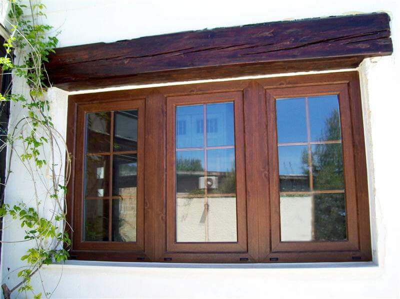 wooden effect window
